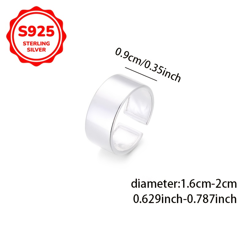 925 Silver Solid Band Ring for Women's Allergies